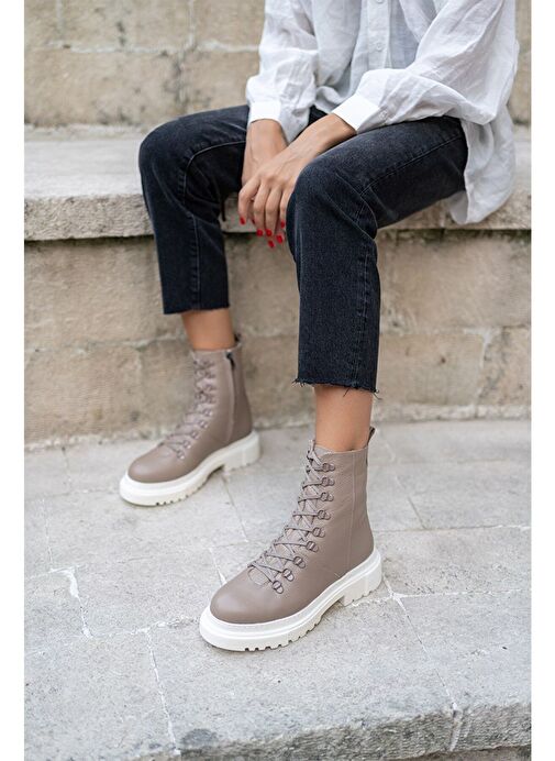 Kayla Vizon Deri Bot - Görsel 5