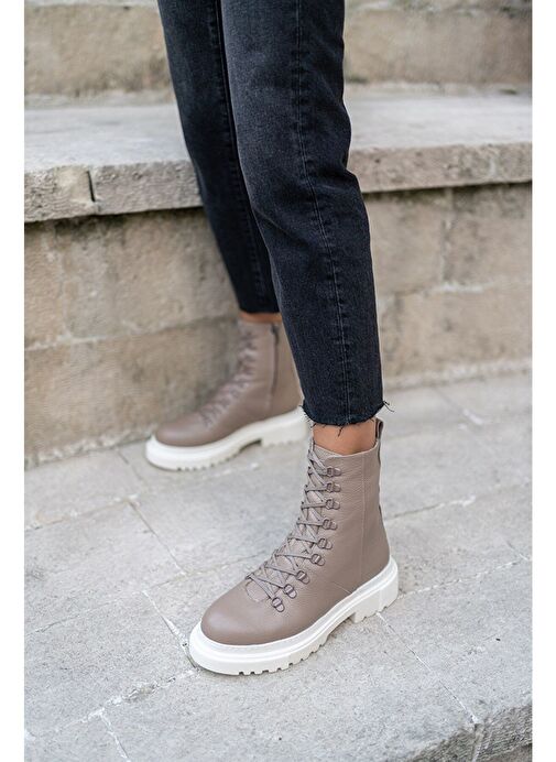 Kayla Vizon Deri Bot - Görsel 6