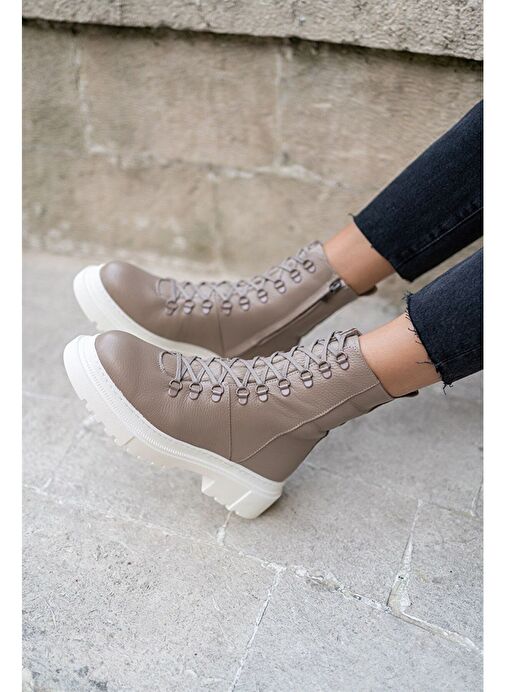 Kayla Vizon Deri Bot - Görsel 7