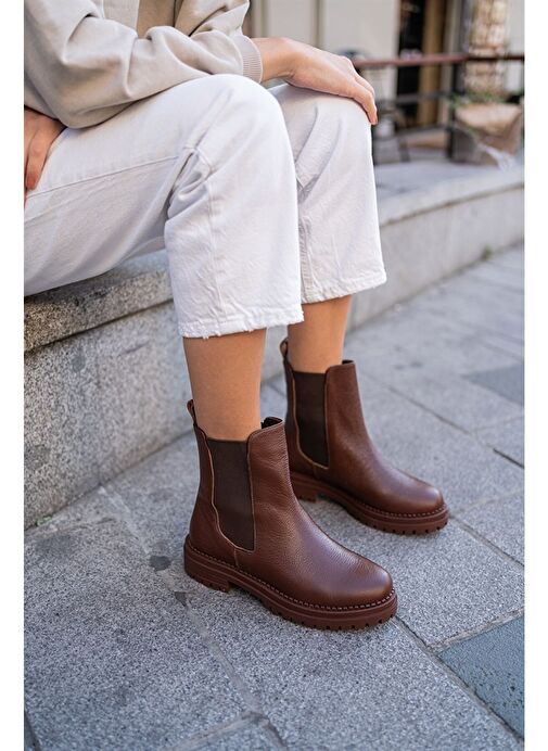 Adios Kahve Deri Bot - Görsel 3