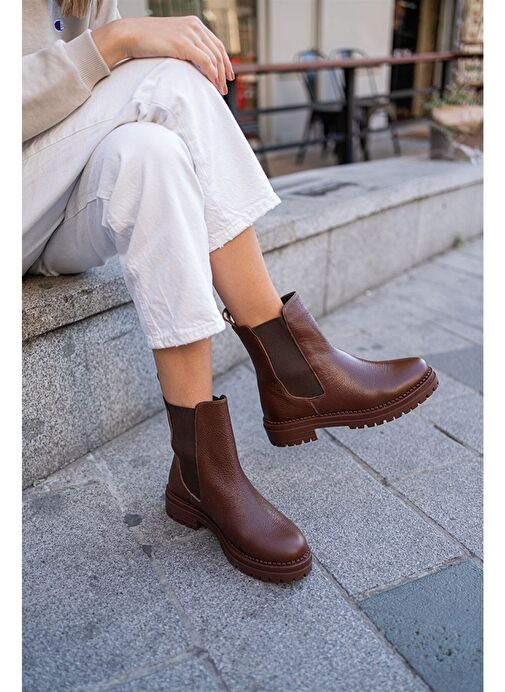 Adios Kahve Deri Bot - Görsel 5