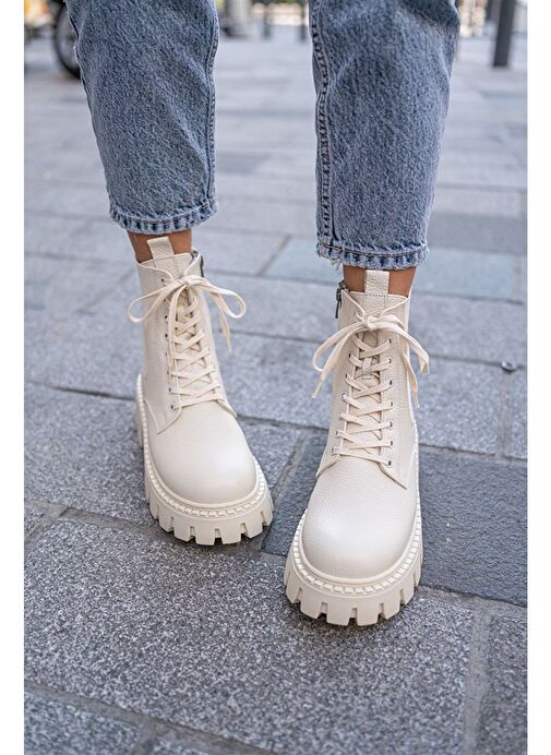 Seal Ekru Deri Postal - Görsel 3