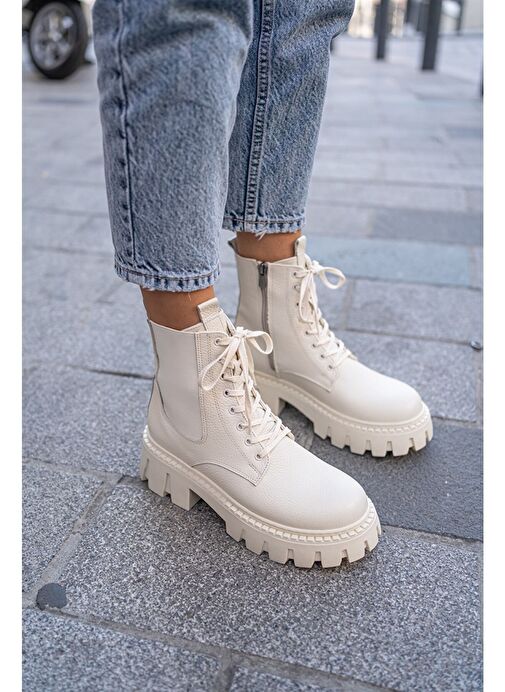 Seal Ekru Deri Postal - Görsel 4