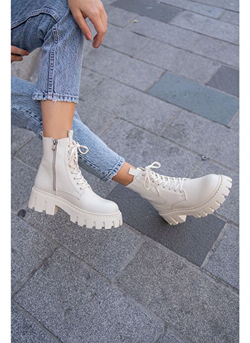 Seal Ekru Deri Postal - Görsel 5