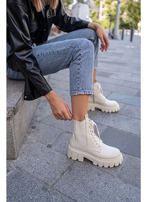 Seal Ekru Deri Postal - Görsel 6