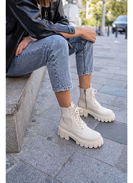 Seal Ekru Deri Postal - Görsel 7