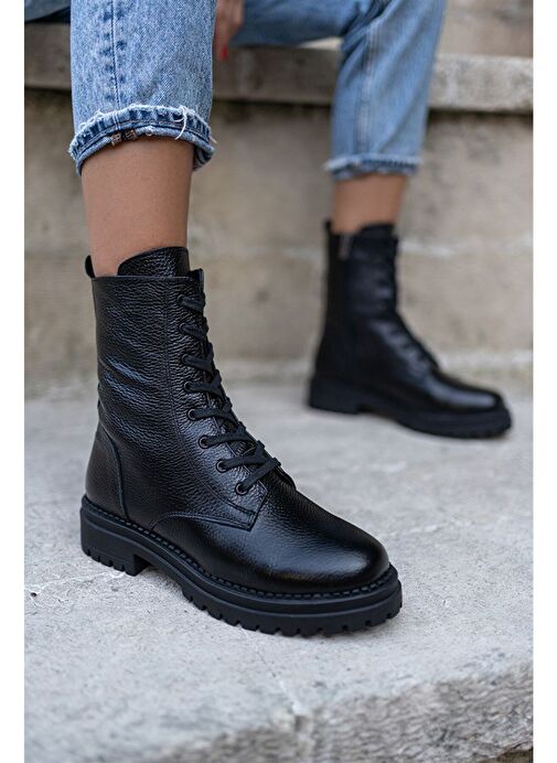 Alvis Siyah Deri Postal - Görsel 4