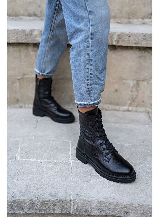 Alvis Siyah Deri Postal - Görsel 5