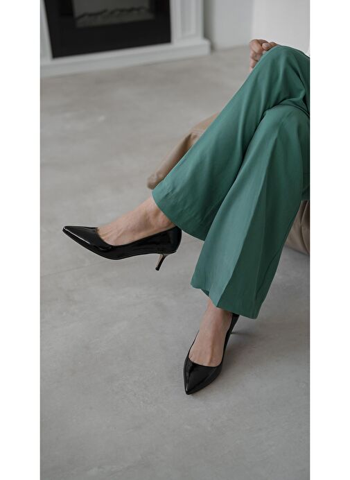 Ece'nin Butiği Siyah Kadın Rugan Stiletto Nell-65 - Görsel 4