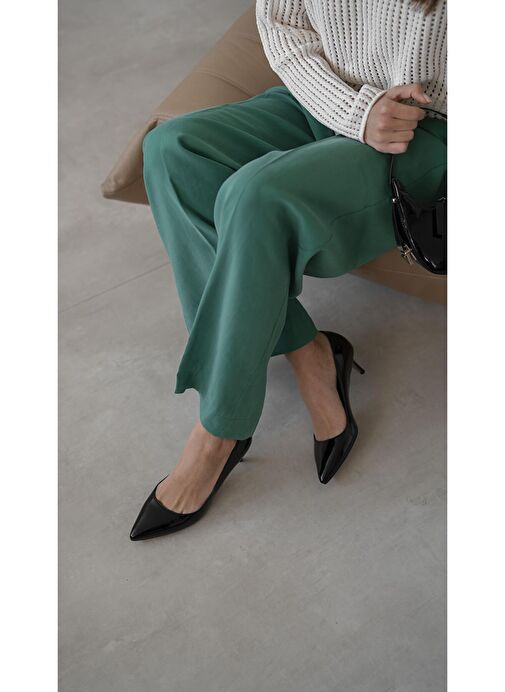 Ece'nin Butiği Siyah Kadın Rugan Stiletto Nell-65 - Görsel 6