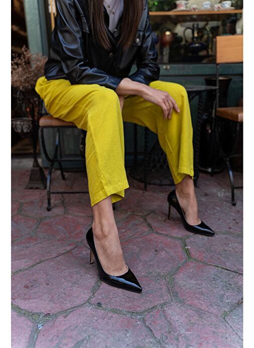 Ping Siyah Rugan Stiletto - Görsel 2