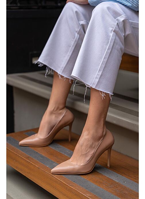 Ece'nin Butiği Ten Kadın Deri Stiletto Ping-159 - Görsel 3