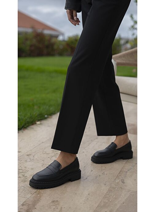 Ece'nin Butiği Siyah Kadın Deri Loafer Oisin-447 - Görsel 2