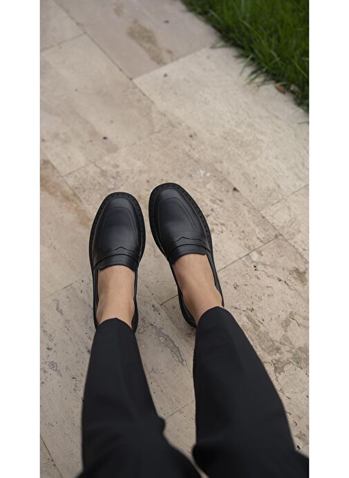 Ece'nin Butiği Siyah Kadın Deri Loafer Oisin-447 - Görsel 3