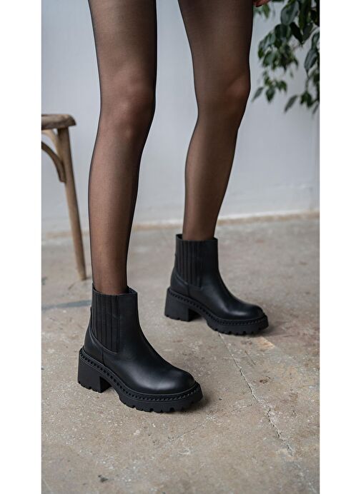 Zeyna Siyah Hakiki Deri Bot - Görsel 3