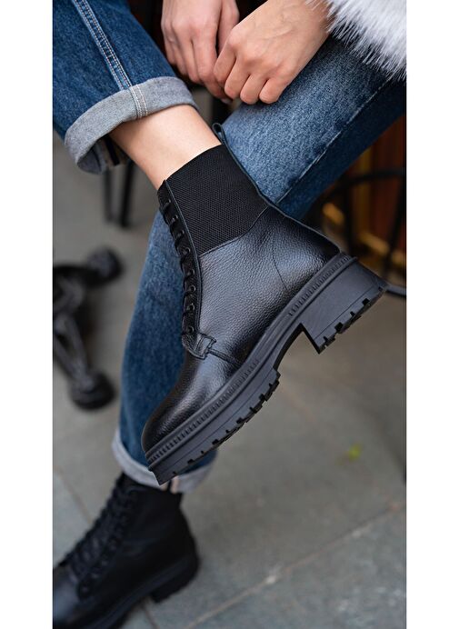 Martinelli Siyah Hakiki Deri Bot - Görsel 2