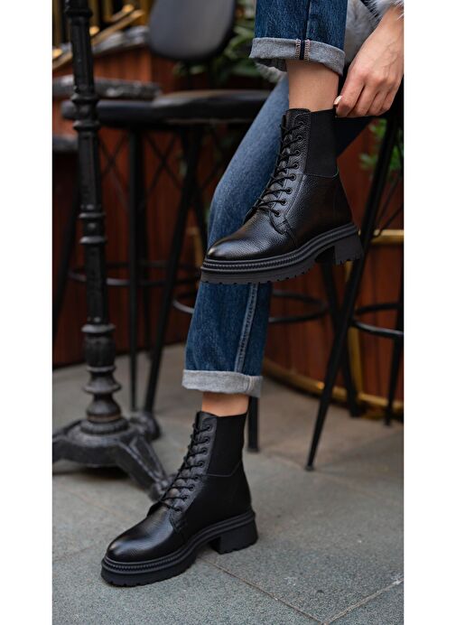 Martinelli Siyah Hakiki Deri Bot - Görsel 3