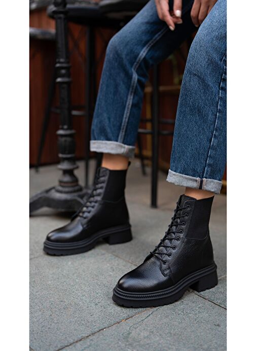 Martinelli Siyah Hakiki Deri Bot - Görsel 5