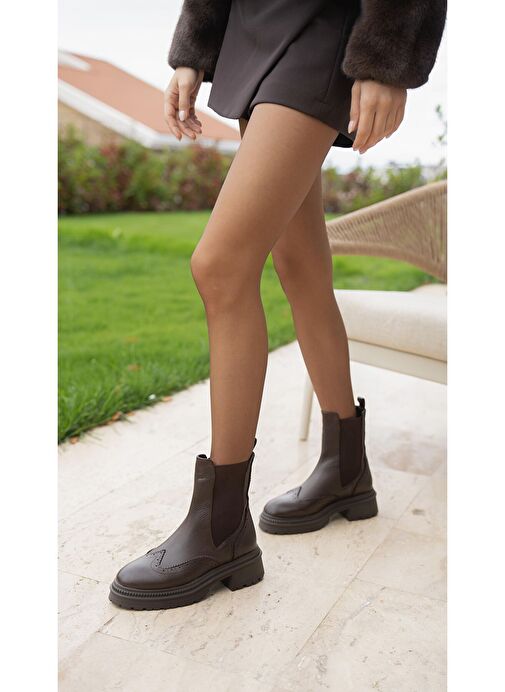 Parades Kahve Hakiki Deri Bot - Görsel 6