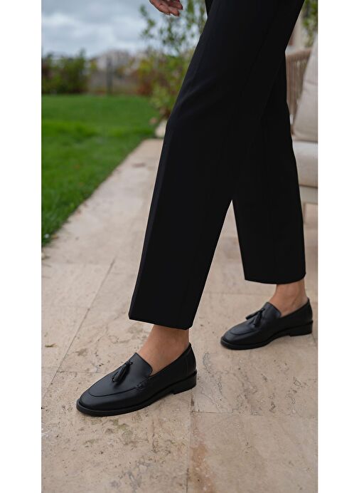 Ece'nin Butiği Siyah Kadın Deri Loafer Nick-1 - Görsel 3