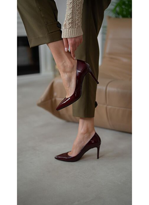Pael Bordo Rugan Stiletto - Görsel 4