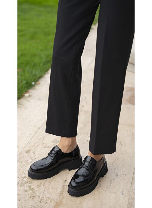 Ece'nin Butiği Siyah Kadın Rugan Günlük Ayakkabı Bela-65 - Görsel 6