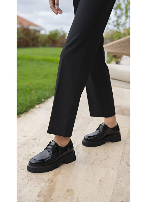 Ece'nin Butiği Siyah Kadın Rugan Günlük Ayakkabı Bela-65 - Görsel 7