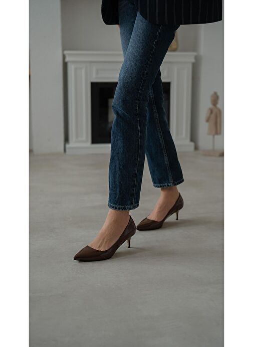 Ece'nin Butiği Kahverengi Kadın Rugan Stiletto Nell-1048 - Görsel 3