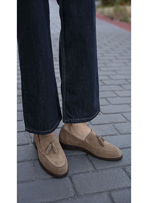 Ece'nin Butiği Camel Kadın Süet Günlük Ayakkabı Nick-465 - Görsel 4