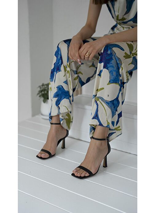 Arrow Siyah Hakiki Deri Topuklu Ayakkabı - Görsel 2