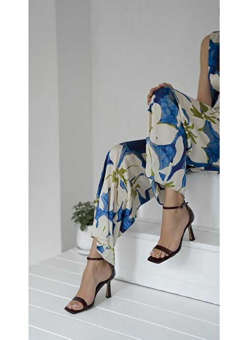 Arrow Bordo Rugan Hakiki Deri Topuklu Ayakkabı - Görsel 3