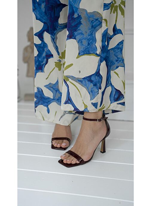 Arrow Bordo Rugan Hakiki Deri Topuklu Ayakkabı - Görsel 5