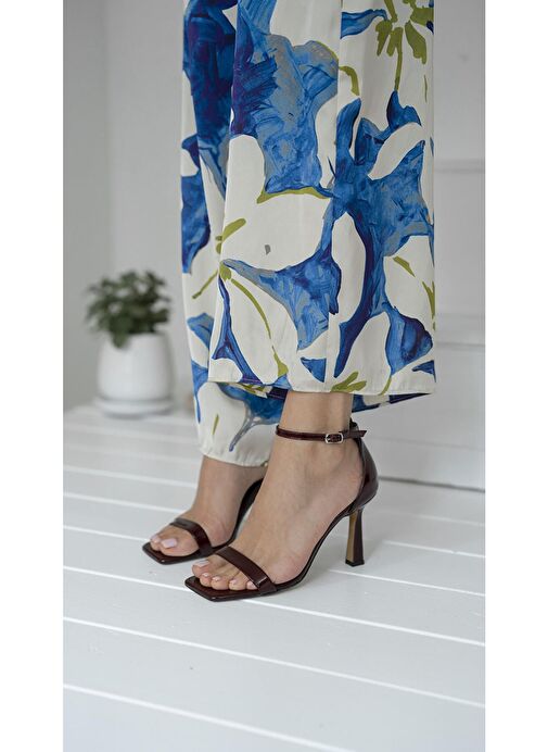 Arrow Bordo Rugan Hakiki Deri Topuklu Ayakkabı - Görsel 7