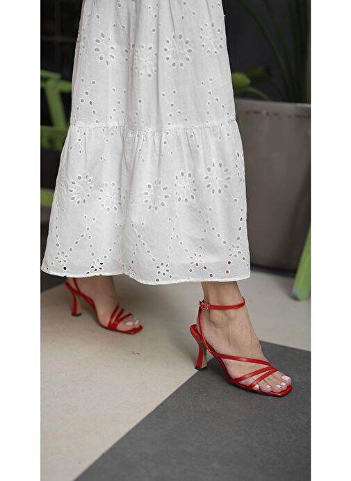 Tobias Kırmızı Hakiki Deri Topuklu Ayakkabı - Görsel 2