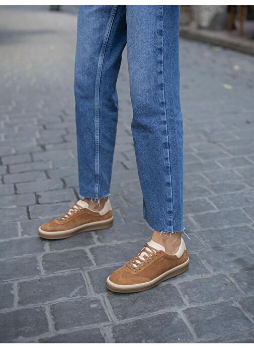 Ece'nin Butiği Taba Kadın Süet Sneaker Kubo-71 - Görsel 2