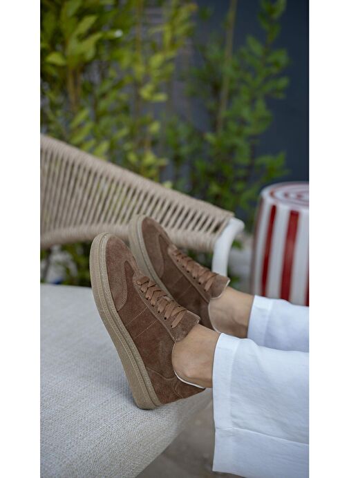 Ece'nin Butiği Taba Kadın Süet Sneaker Orsic-71 - Görsel 2