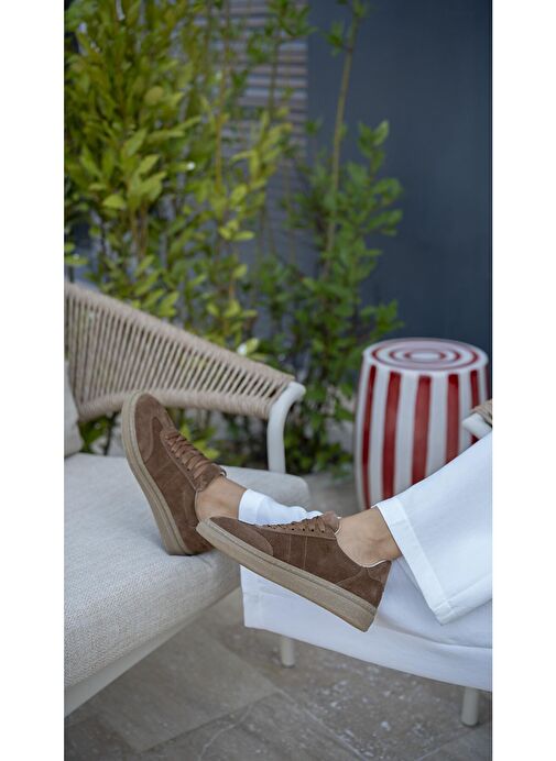 Ece'nin Butiği Taba Kadın Süet Sneaker Orsic-71 - Görsel 4