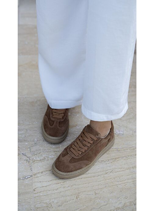 Ece'nin Butiği Taba Kadın Süet Sneaker Orsic-71 - Görsel 5