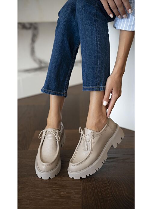 Stew Vizon Hakiki Deri Makosen Ayakkabı - Görsel 5