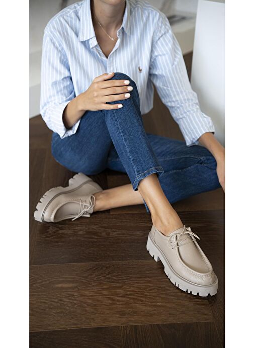 Stew Vizon Hakiki Deri Makosen Ayakkabı - Görsel 8