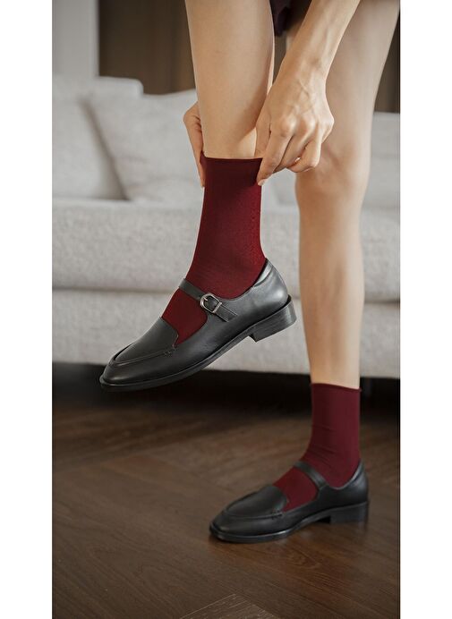 Ece'nin Butiği Siyah Kadın Deri Günlük Ayakkabı Nacho-1 - Görsel 3