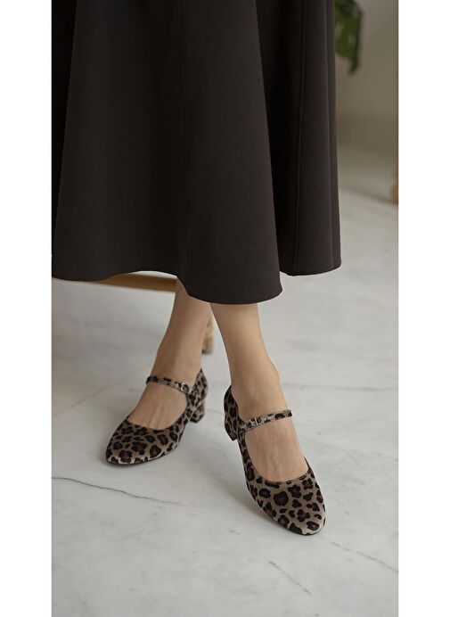 Ece'nin Butiği Çok Renkli Kadın Süet Topuklu Ayakkabı Viborg-22 - Görsel 5