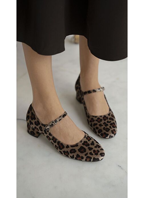 Ece'nin Butiği Çok Renkli Kadın Süet Topuklu Ayakkabı Viborg-22 - Görsel 6