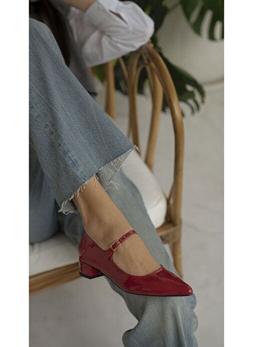 Hofman Kırmızı Rugan Topuklu Ayakkabı - Görsel 2