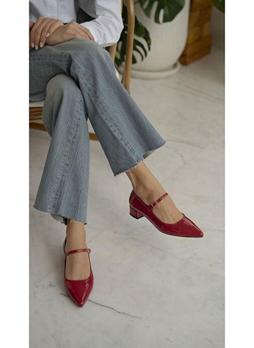 Hofman Kırmızı Rugan Topuklu Ayakkabı - Görsel 5