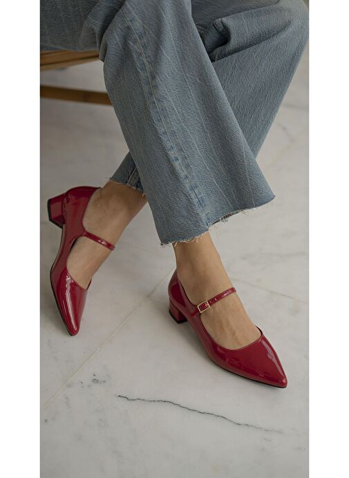 Hofman Kırmızı Rugan Topuklu Ayakkabı - Görsel 6