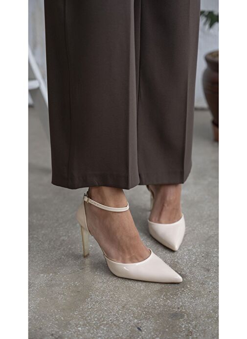 Palmas Bej Rugan Topuklu Ayakkabı - Görsel 3