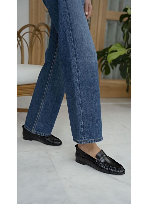 Danilo Siyah Rugan Hakiki Deri Makosen Ayakkabı - Görsel 4