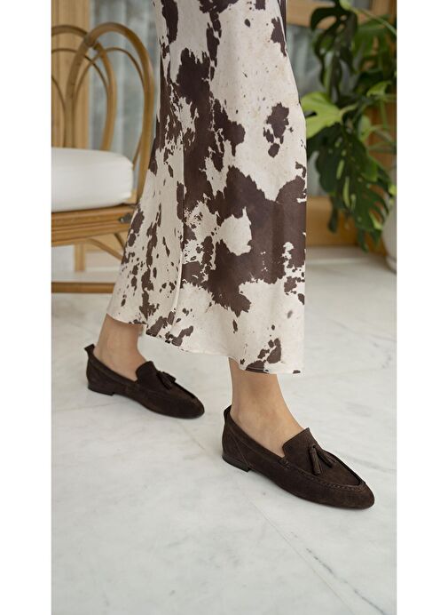 Gobert Kahve Süet Hakiki Deri Makosen Ayakkabı - Görsel 5