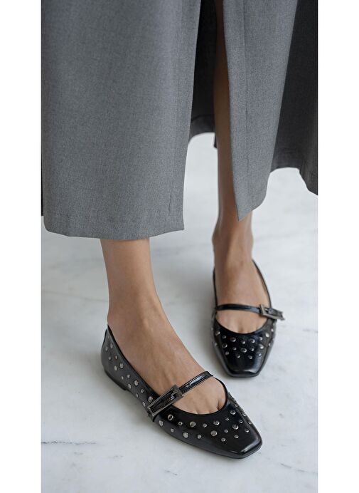 Kasius Siyah Rugan Hakiki Deri Babet - Görsel 2